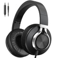 AILIHEN Headphones Wired with Volume Control Over-Ear Foldable Noise Isolation Headsets with Microphone 3.5mm for Teens Adult Smartphones Chromebook (Black)