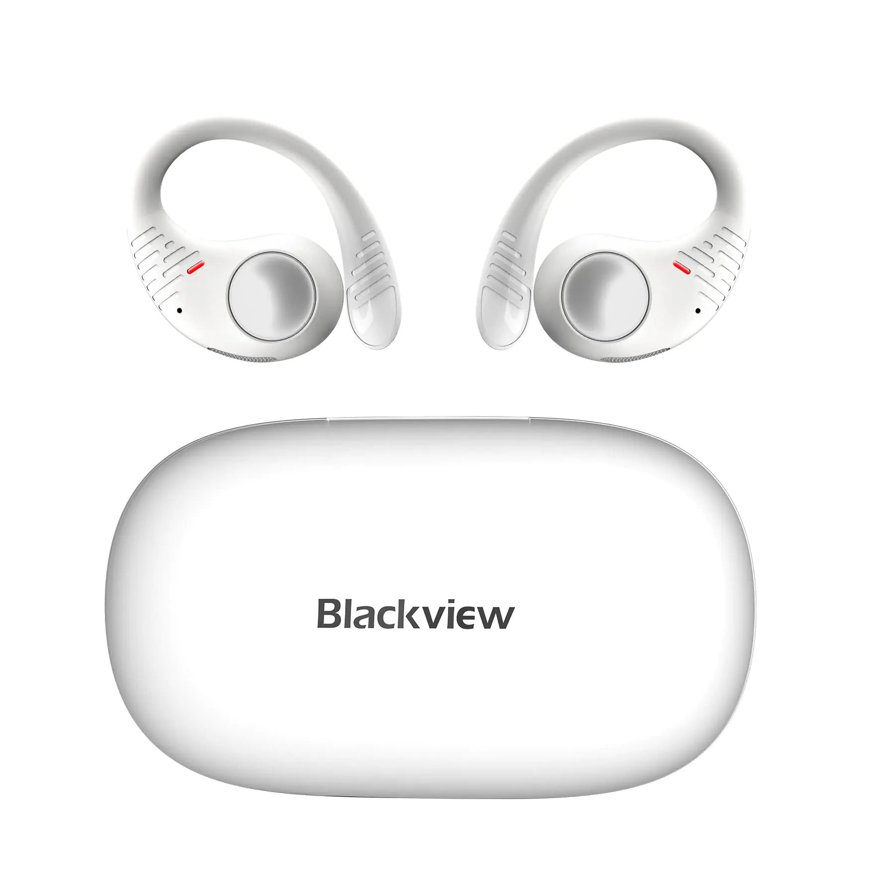 Blackview AirBuds 10 Open Ear HeadphonesWireless Earbuds Bluetooth 5.3 Air Conduction Sport Headsets with EarhooksIPX7Dual Microphone for Running Workout White