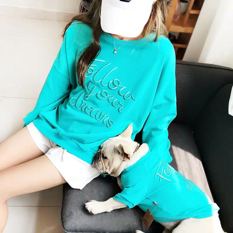 Matching Pet and Owner Parent-Child Outfits