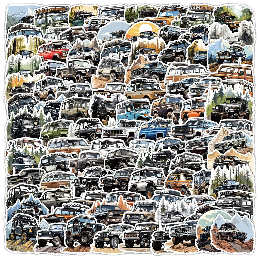 Truck Stickers 100PCS Waterproof Vinyl Dirt Bike Stickers for Decorating Water Bottles Laptops Helmets Skateboards Cell Phone Cases Bikes